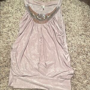 Studio Y Lavender Sequin Blouse
